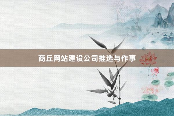 商丘网站建设公司推选与作事